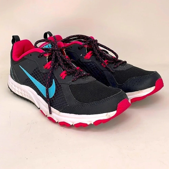 Nike Shoes Sneakers Running Wild Trail Black Pink Size 8.5 - Picture 2 of 12